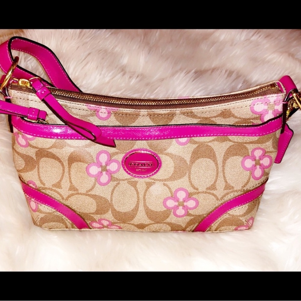 Coach Peyton Clover  floral print shoulder bag